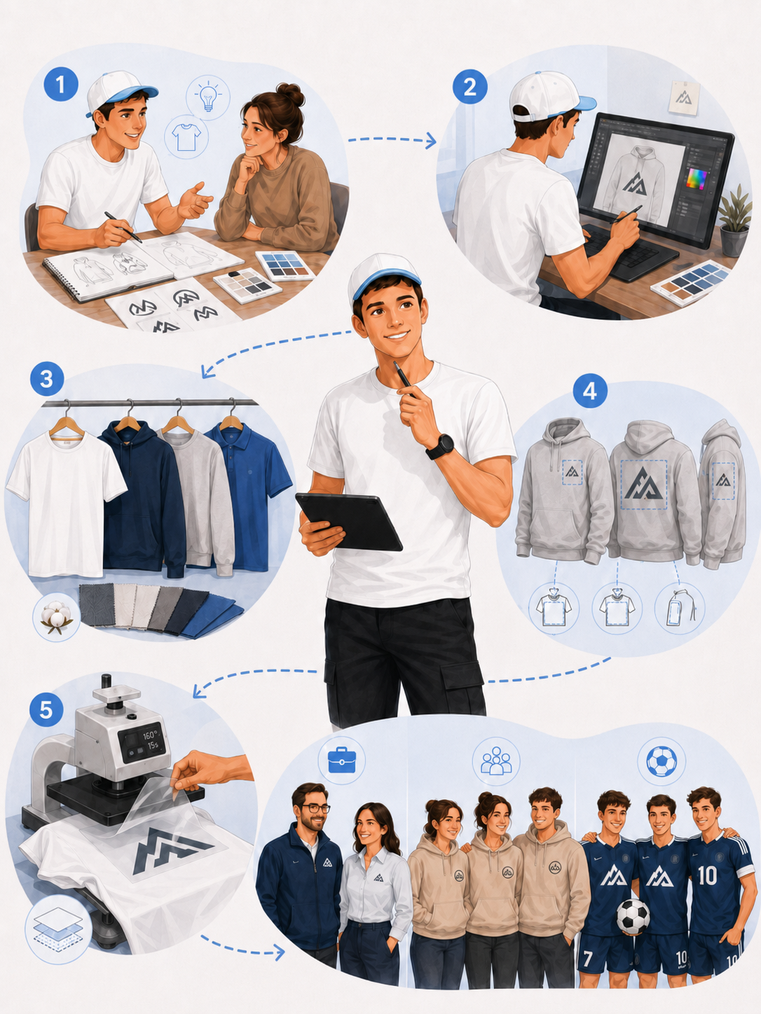 Weg zum fertigen T-Shirt